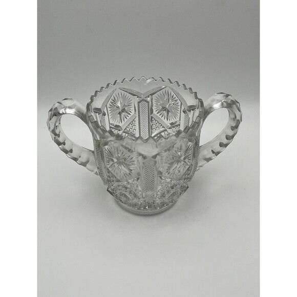 Vintage 1930s Imperial Glass Clear Mogul Variant Mini Open Sugar EAPG Dish - Picture 4 of 6